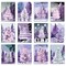 Purple Winter Christmas Greeting Cards Boxed Set – 24 Holiday Notecards Featuring 12 Enchanting Tree Designs, Perfect for Stylish and Serene Festive Wishes